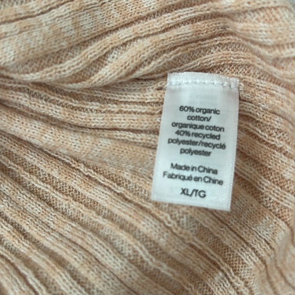NWT Eberjey Infinite V-Neck Ribbed Sweater Tank Peach Parfait Size XL Reg. $98 - Picture 8 of 10